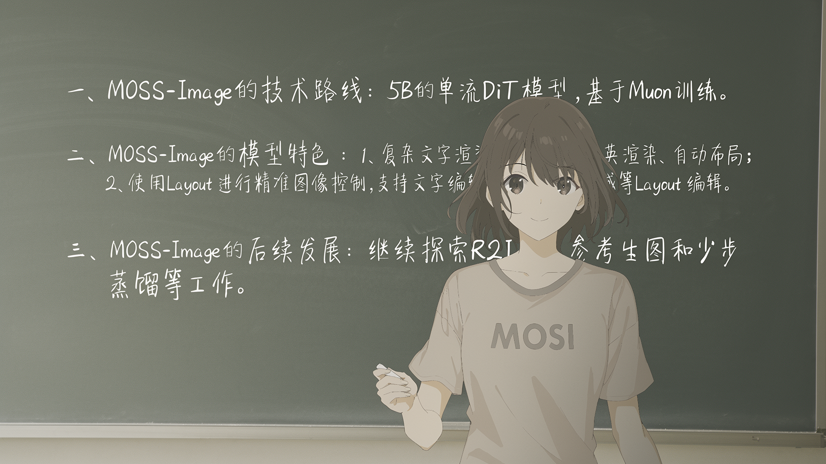 MOSS-Image 生成中文英文长文本和多种视觉风格的示例